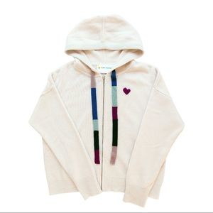 NWT BRAND NEW Kerri Rosenthal Boyfriend Zip Up Hoodie - Size Medium - Pearl